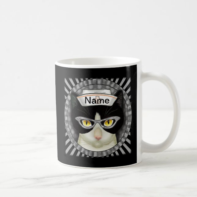 Taza De Café enfermera gato esmoquin  (Derecha)