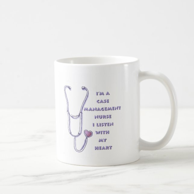 Taza De Café Enfermera gerente de casos del corazón (Derecha)