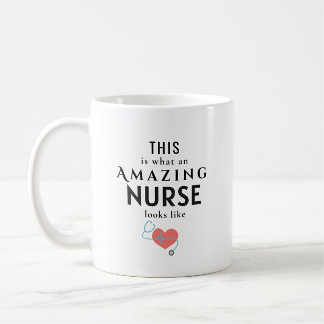 Taza De Café Enfermera Increíble Personalizada (Izquierda)