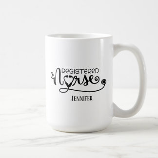 Taza De Café Enfermera inscrita Stethoscope Café Mug