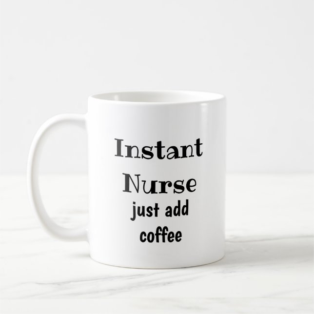 Taza De Café Enfermera instantánea simplemente agrega oferta de (Izquierda)