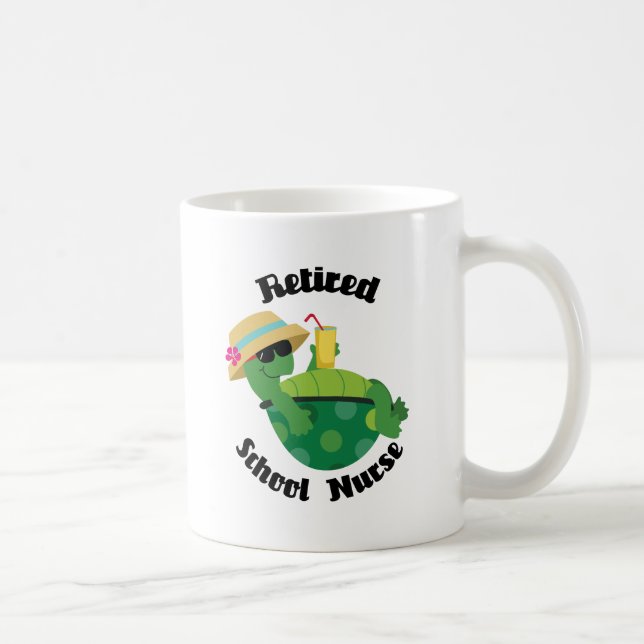 Taza De Café Enfermera jubilada de la escuela (Derecha)
