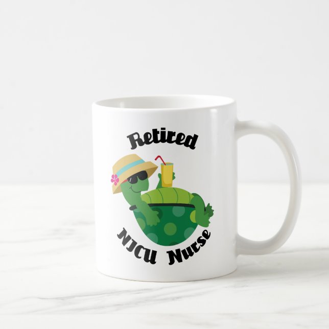 Taza De Café Enfermera jubilada de Nicu (tortuga) (Derecha)