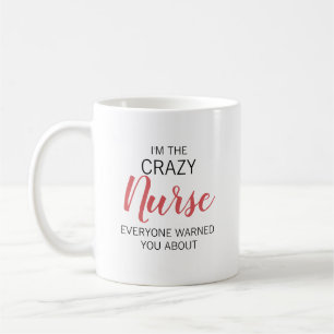 Taza De Café Enfermera Loca Nombre Personalizado