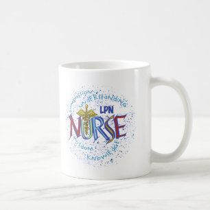 Taza De Café Enfermera LPN lema