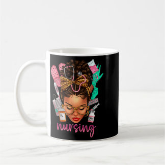 Taza De Café Enfermera melanina negra mes de la historia negra