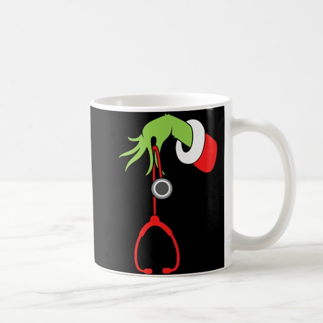 Taza De Café enfermera navidad estetoscopio enfermeras pijama n (Derecha)