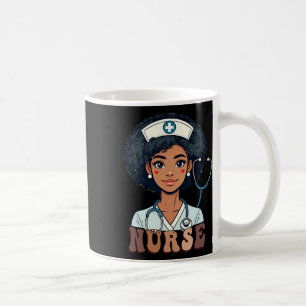 Taza De Café Enfermera Negra Afro Melanina Mes de la Historia N