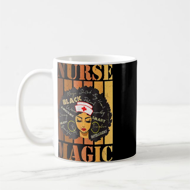 Taza De Café Enfermera negra afroamericana melanina afroamerica (Izquierda)