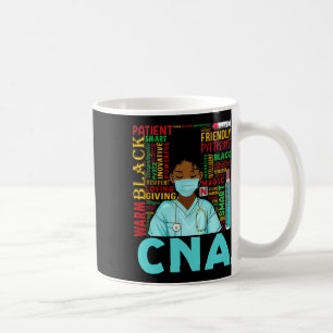 Taza De Café Enfermera negra fuerte puede afro melanina afroame