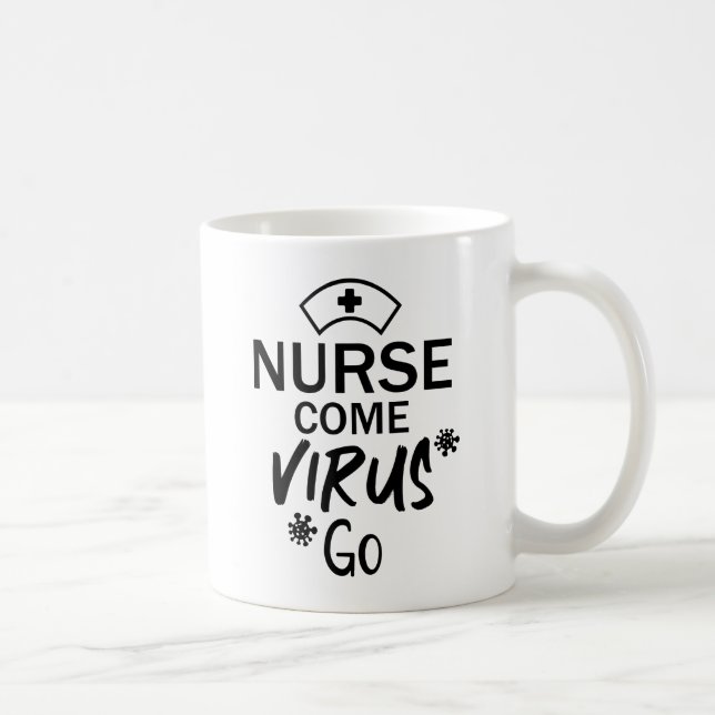 Taza De Café Enfermera, pase virus (Derecha)