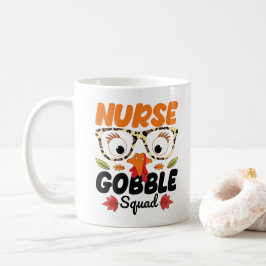 Taza De Café Enfermera Pavo Gluglú Equipo Enfermera Amante Dive