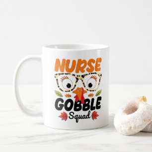 Taza De Café Enfermera Pavo Gluglú Equipo Enfermera Amante Dive