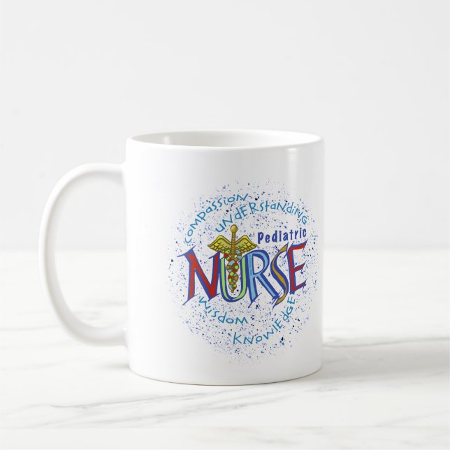 Taza De Café Enfermera Pediátrica de Motto  (Izquierda)
