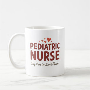 Taza De Café Enfermera Pediátrica – Gran Cuidado para Pequeños 