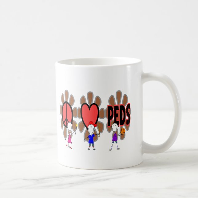 Taza De Café Enfermera pediátrica--"Pediatría del amor de la (Derecha)