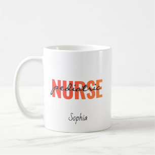 Taza De Café Enfermera Pediátrica Personalizada Nombre