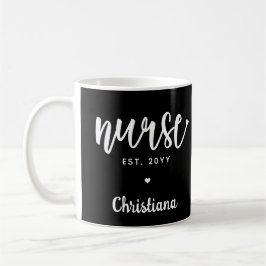Taza De Café Enfermera personalizado de Typografía Ésa Enfermer