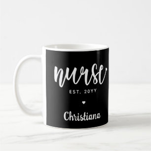 Taza De Café Enfermera personalizado de Typografía Ésa Enfermer