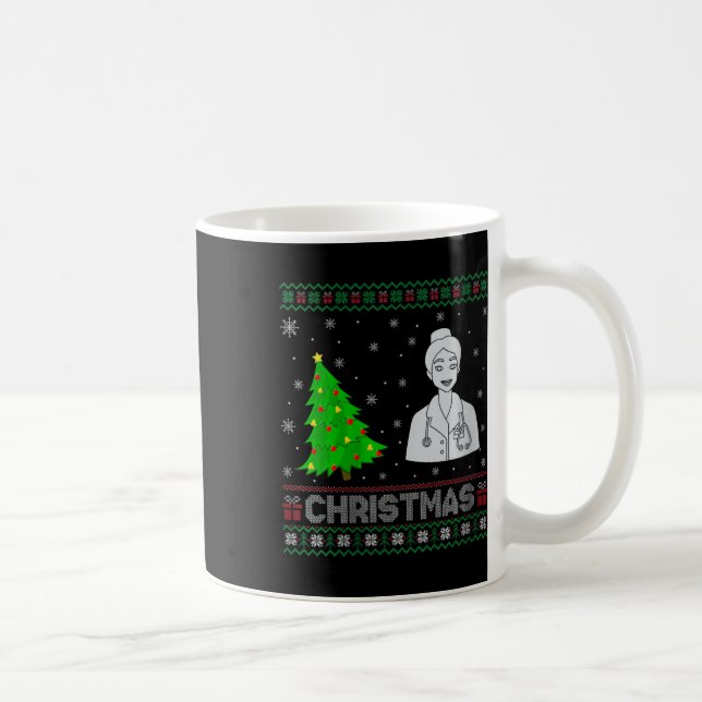 Taza De Café Enfermera practicante de nodriza en árbol de navid (Derecha)