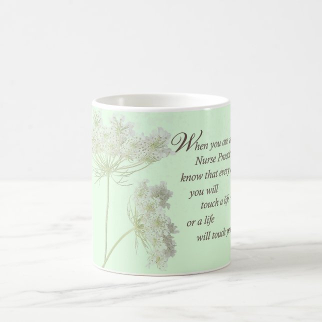Taza De Café Enfermera practicante Touch Lives Wildflower (Centro)