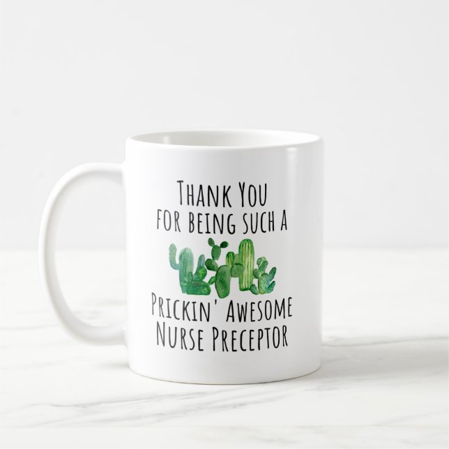 Taza De Café Enfermera Preceptor Gracias Apreciación Idea De Re (Izquierda)