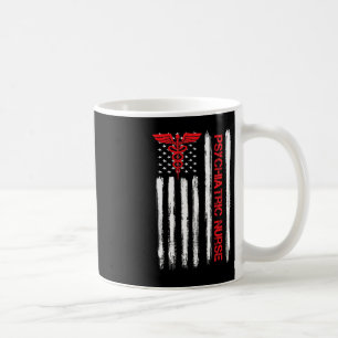 Taza De Café Enfermera psiquiátrica Bandera Americana RN Salud