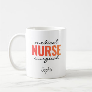Taza De Café Enfermera Quirúrgica Médica Personalizada Nombre