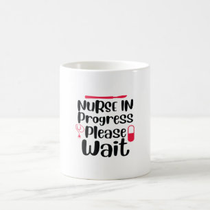 Taza De Café Enfermera Regalo Enfermera En Progreso Por Favor E
