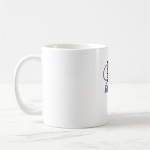 Taza De Café Enfermera registrada Bow Stethoscope Gráfico Vinta