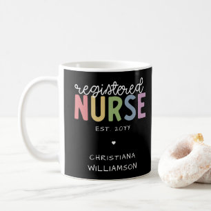 Taza De Café Enfermera registrada con nombre personalizado grad