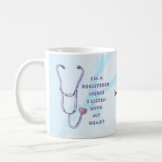 Taza De Café Enfermera Registrada Corazón