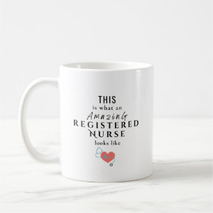 Taza De Café Enfermera Registrada Increíble Personalizada