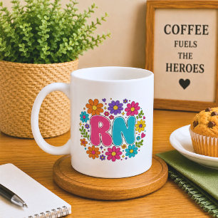 Taza De Café Enfermera Registrada Retro