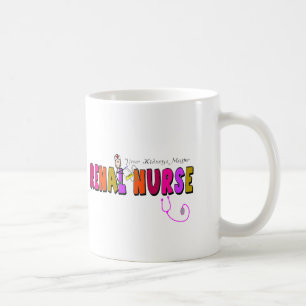 Taza De Café Enfermera renal "su materia de los riñones "