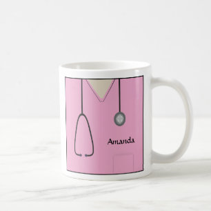 Taza De Café Enfermera rosada Médica
