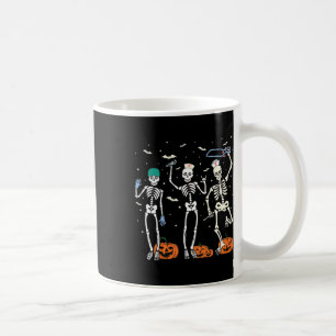 Taza De Café Enfermera Skeleton Halloween Healthcare 1