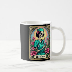 Taza De Café Enfermera Skeleton Tarjeta Tarot Funny Enfermera d