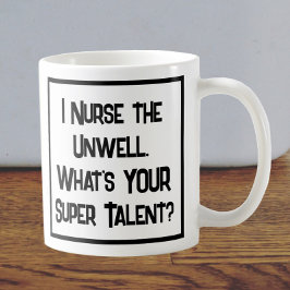 Taza De Café Enfermera Super Talento. Coffee Mug