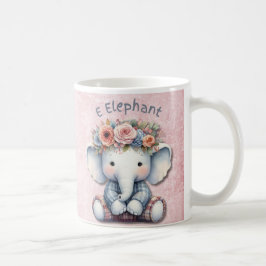 Taza De Café Enfermera temática del elefante: decoración adorab