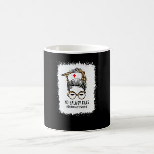 Taza De Café Enfermera Unida Pelo Desordenado Sin Límites De Sa