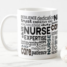 Taza De Café Enfermera Valora la Apreciación de la Tipografía N