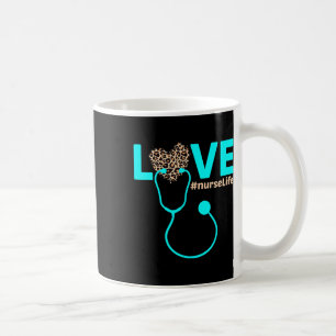Taza De Café Enfermera Vida Rn Lpn Cna Healthcare Leopardo Enfe