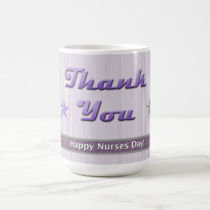 Taza De Café Enfermeras día banda púrpura