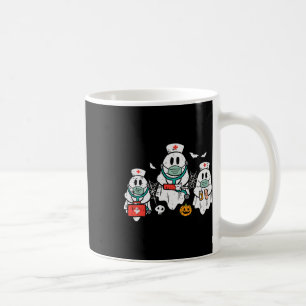 Taza De Café Enfermeras Fantasmas De Halloween Graciosa Escruti