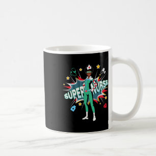 Taza De Café Enfermeras negras camisetas rocas super héroe grac