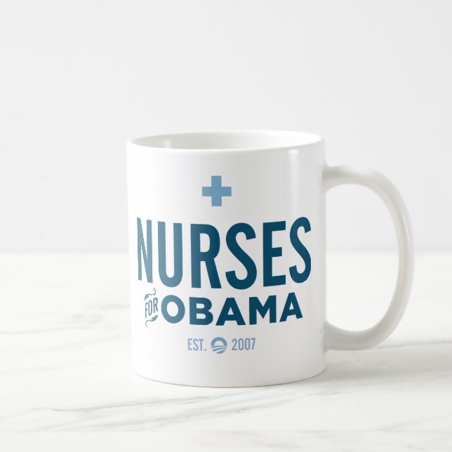 Taza De Café Enfermeras para Obama (Derecha)