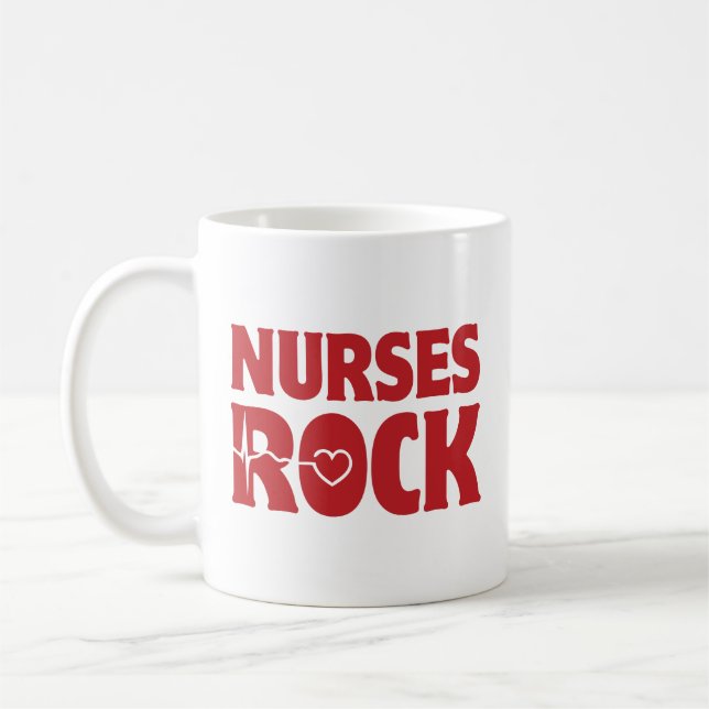 Taza De Café Enfermeras Rock Coffee Mug (Izquierda)