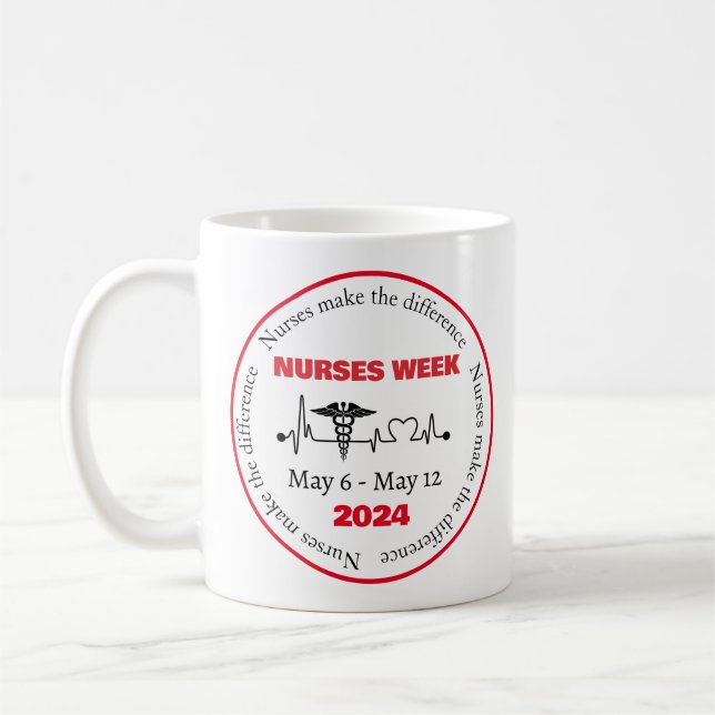 Taza De Café Enfermeras Semana 2024 Mug Classic, 11 oz (Izquierda)