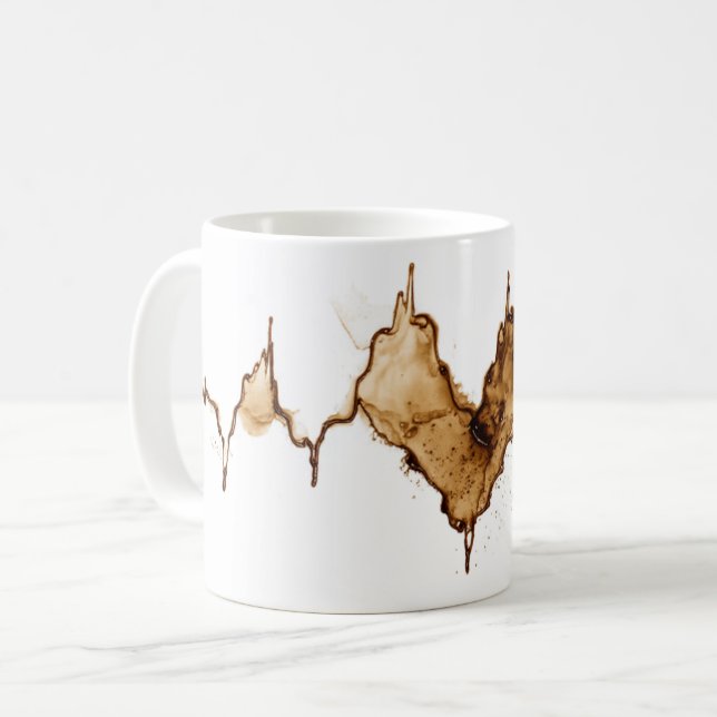Taza De Café ENFERMERÍA de arte ECG Coffee Stain (Anverso izquierdo)